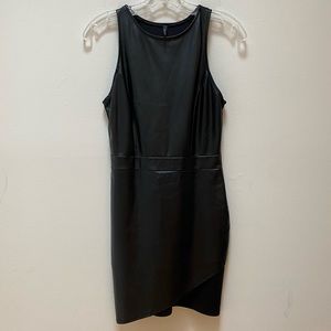 Vijo Couture Black Faux Leather Dress